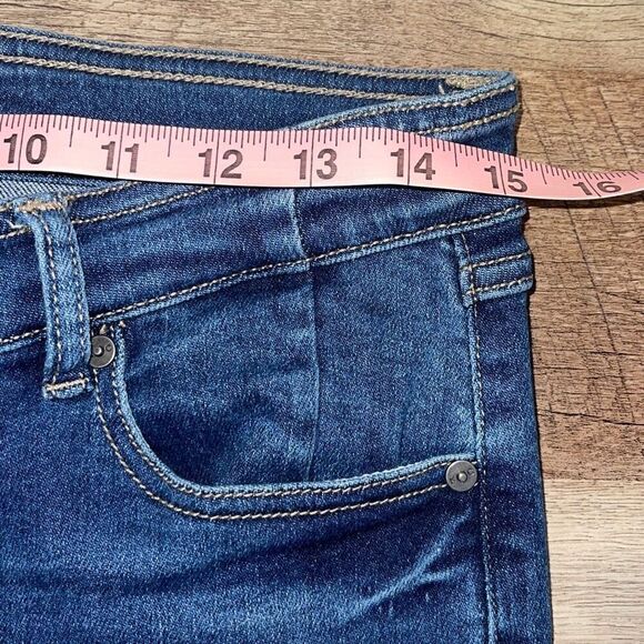 KanCan Womens Mid Rise Raw Cut Off Hem Distressed Skinny Ankle Jeans Blue Sz 29 - Picture 6 of 8